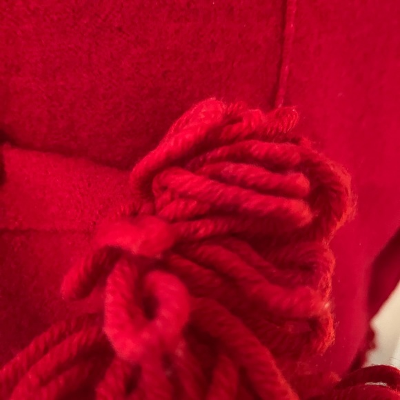 LISA INTERNATIONAL VINTAGE BOILED WOOD RED CARDIGAN SWEATER SIZE SMALL - Picture 6 of 10